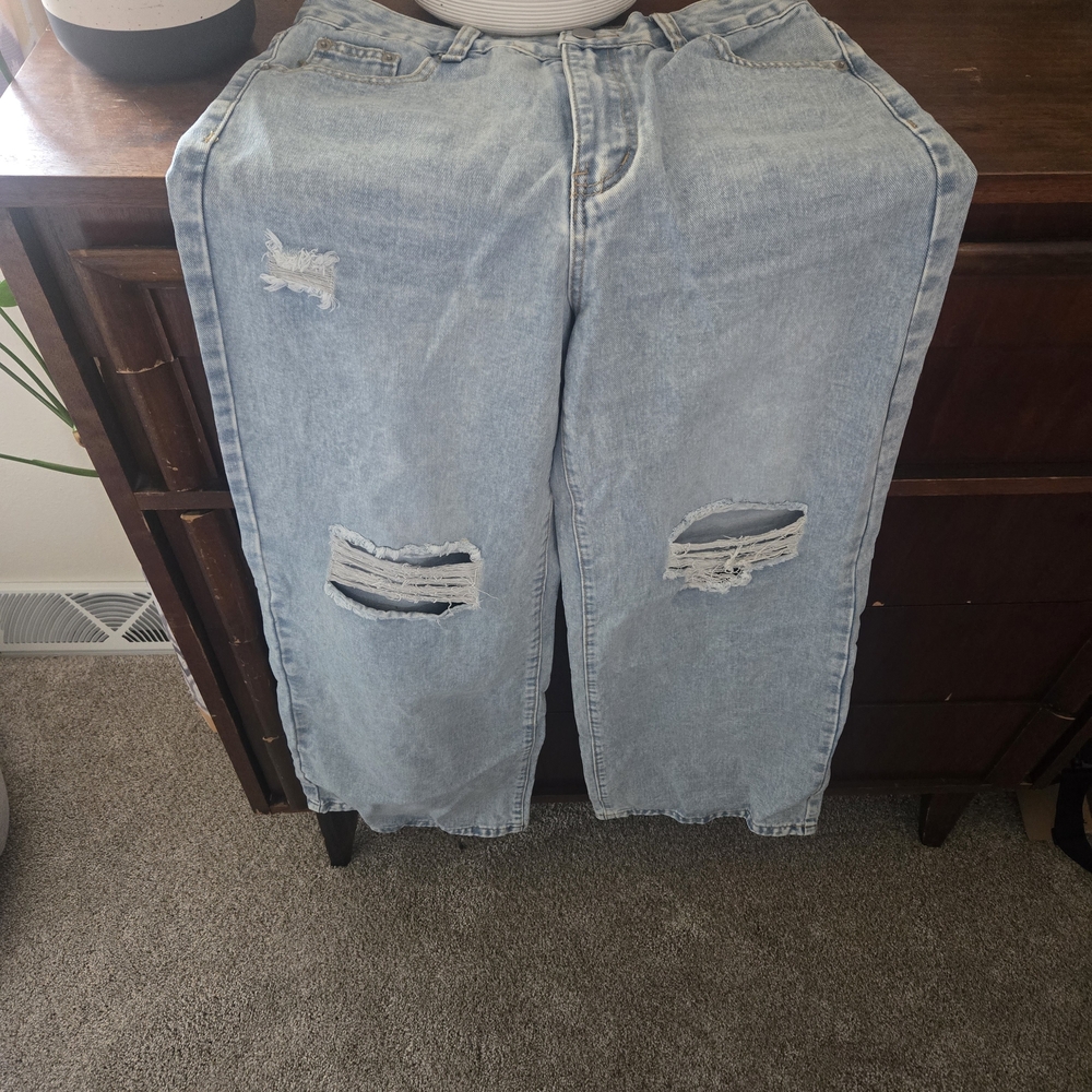 Light Blue Distressed Jeans